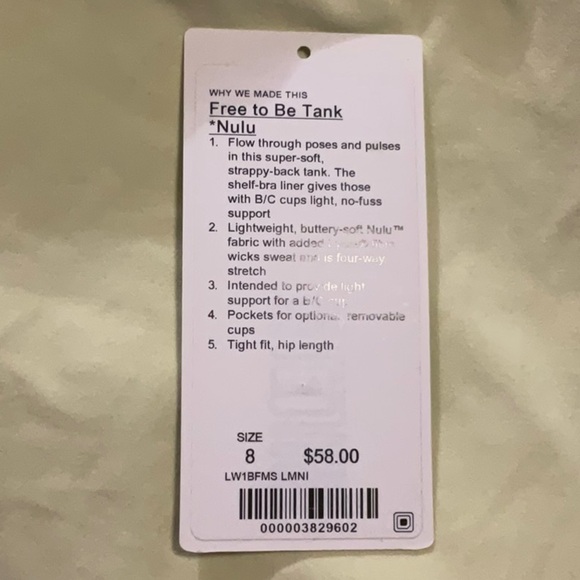 Lululemon Free To Be Tank Nulu - Picture 2 of 5